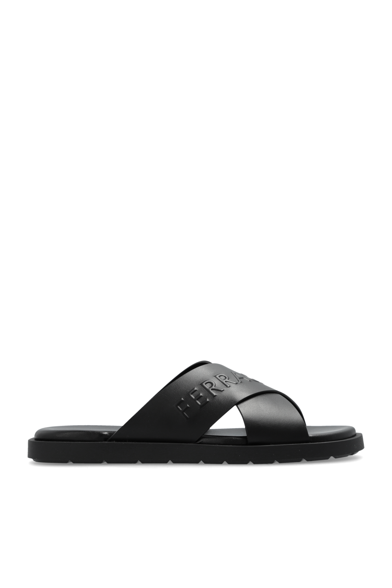 【24AW NEW】FERRAGAMO_men / CAIO RES サンダル / Black 24AW NEW】FERRAGAMO_men / CAIO RES サンダル / Black